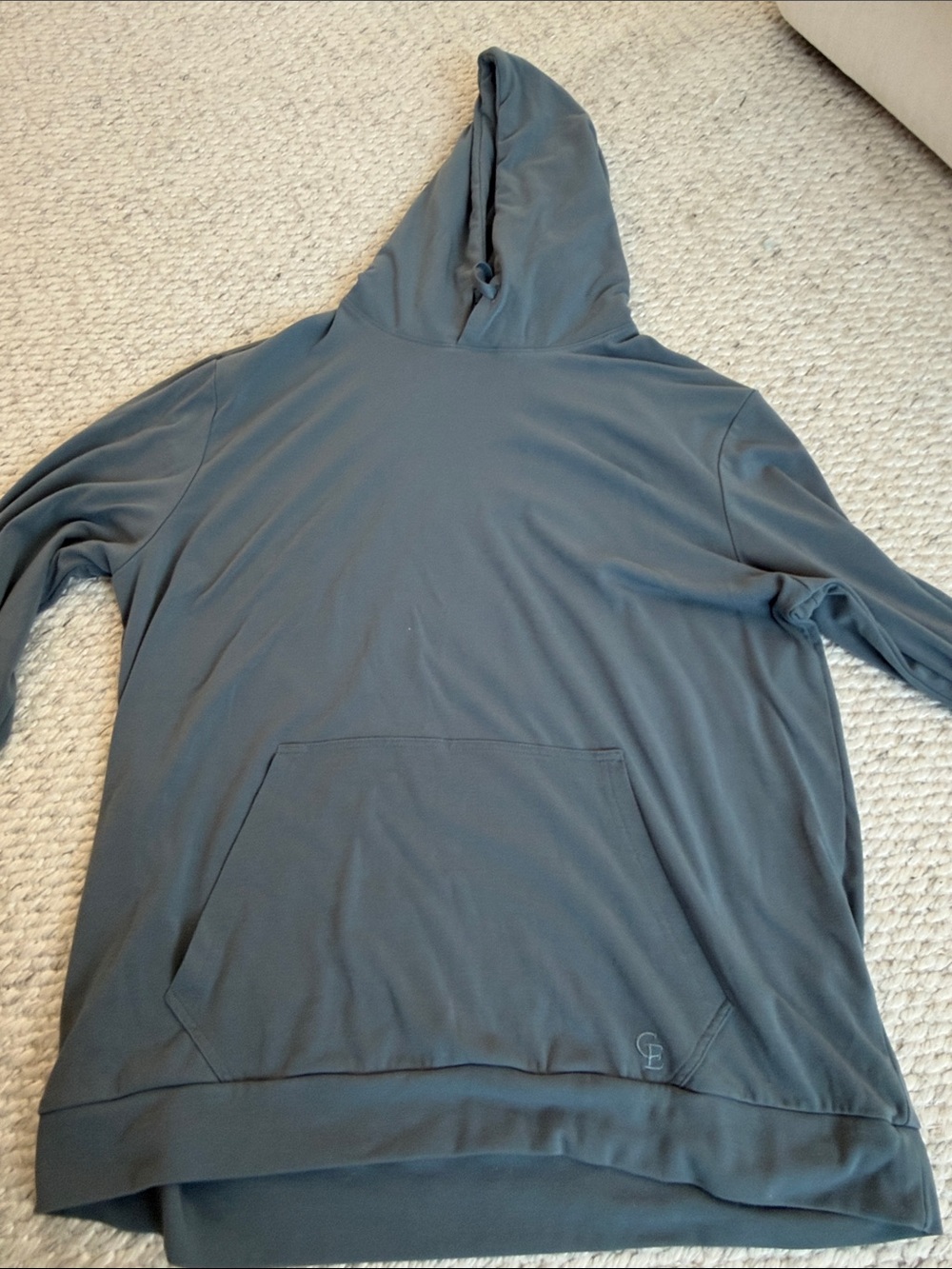 Men's Lightweight Hooded Pullover - Slate Blue